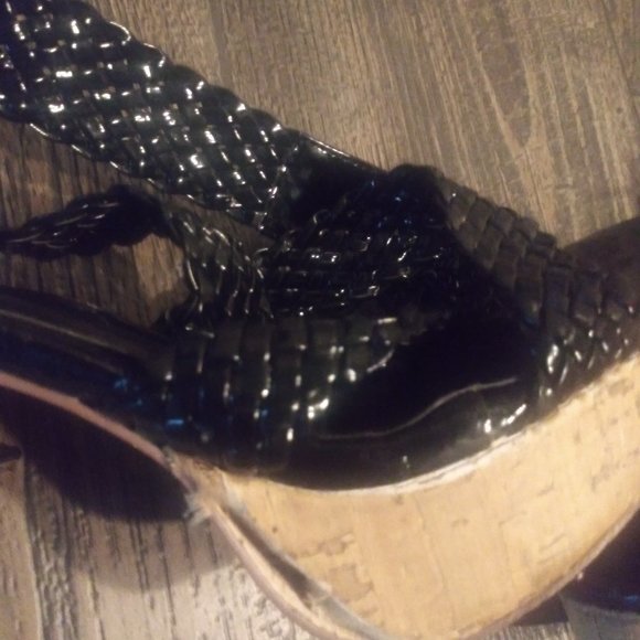 Strappy Cork Heel Platforms - Picture 6 of 6